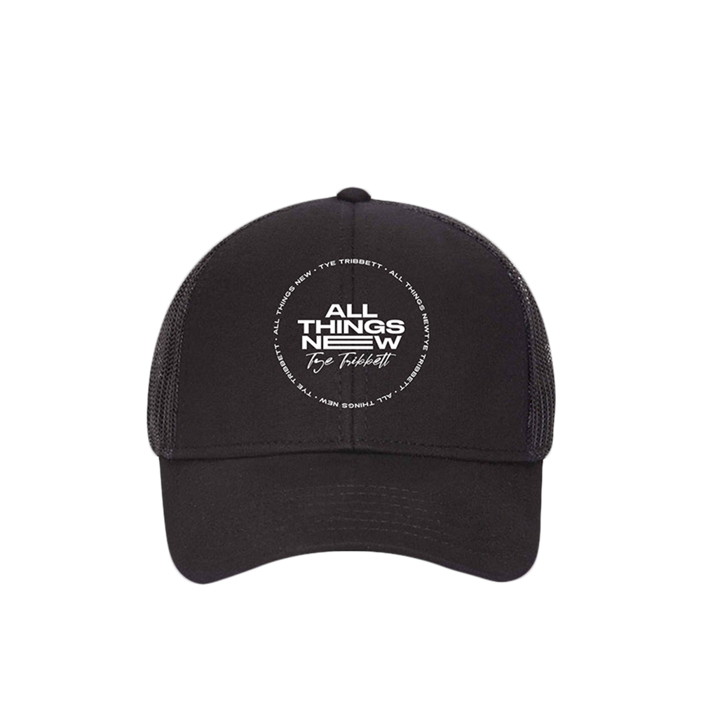 All Things New Trucker Hat front