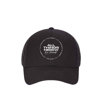 All Things New Trucker Hat front